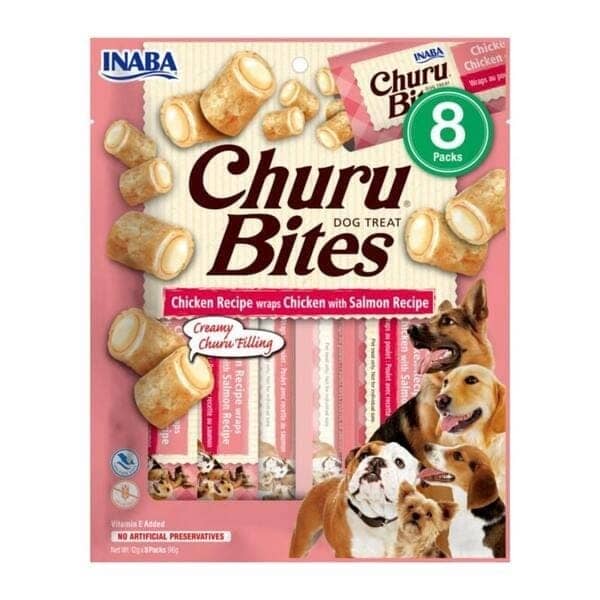Churu Dog Bites gardums suņiem rullīši ar vistu un lasi 12 g N8
